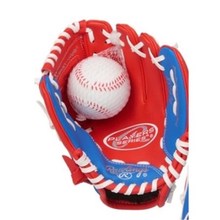 Gala Affair 9 in. Player Series Right Hand Red; Royal & White Youth Glove with Ball Combo GA834032
